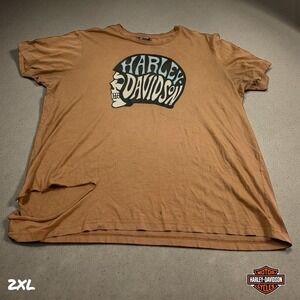 Harley Davidson T-Shirt Size Mens 2XL Hollywood Los Angeles California Skull